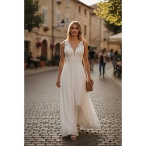 Justin Alexander Bridal Gown Elegant‎ Spring Bride Floral Sequined Sweetheart 24